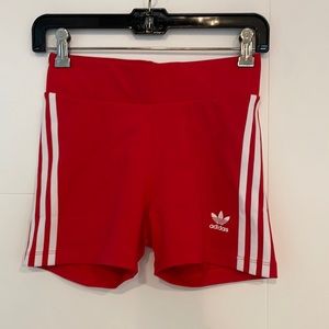 Women’s Adidas Booty Shorts Red Size Small